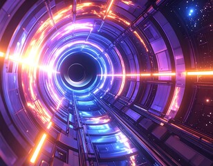 Futuristic Tunnel/Interior/Space