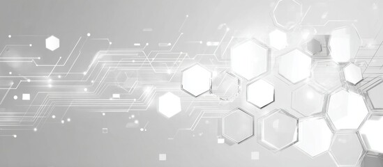 Fototapeta premium Abstract grayscale circuit board design (1)