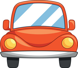 Red car vehicle vector illustration