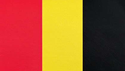 Fototapeta premium Belgium national flag with vertical stripes of black, yellow, and red, symbolizing unity, heritage, and national identity.