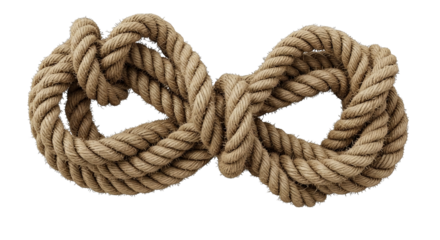 Intertwined Hemp Rope Knot Nautical Design