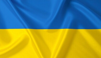 Ukraine’s blue-yellow flag with silky folds—symbolizing sky, wheat, and sovereign resilience.
