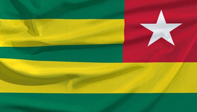 Togo&rsquo;s green-yellow striped flag with red square and white star&mdash;symbolizing agriculture, resources, sacrifice, and hope.