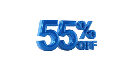 Obraz premium 55% Off Sale - Shiny Blue 3D Render Discount