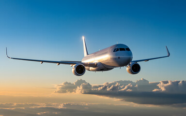 Obraz premium Soaring Above Paradise A Private Jet's Journey Over Tropical Islands and Azure Waters, a Symbol of Luxury and Exotic Destinations