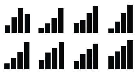 histogram charts showing data distribution patterns across various categories