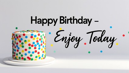 Celebrate a happy birthday with colorful cake and joyful wishes for a fun celebration today