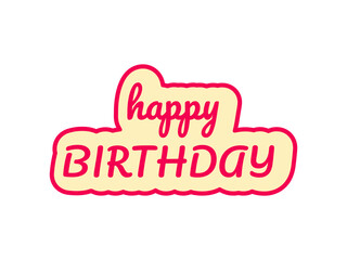 Happy Birthday greeting typography message vector design for birthday wish