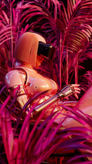 "Surreal Digital Art of Woman in Virtual World" Generative AI