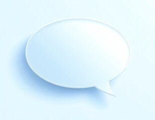 ミニマルな3次元吹き出しアイコン画像。AI生成画像。