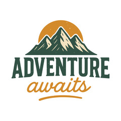 Mountain adventure vintage