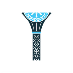 Norse Seidr Staff with Celtic Knotwork Design Norse Seior Staff A tall knotted staff for prophecy