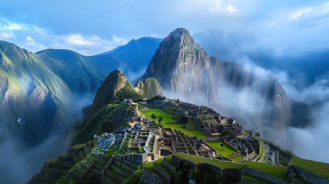 Majestic Andes Mountains, Machu Picchu - Powered by Adobe