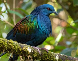 Close-up of a vibrant pigeon
