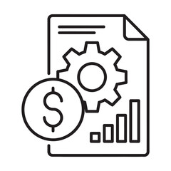 Obraz premium Financial document icon vector