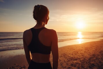 Fototapeta premium woman on the beach