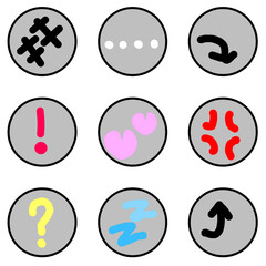 vector set of buttons