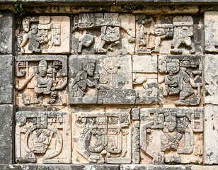 Ancient Mayan stone carvings
