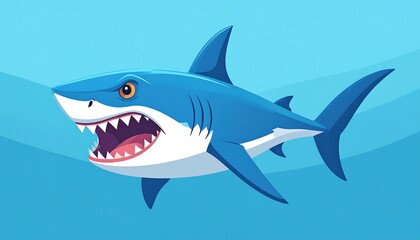 Obraz premium Angry shark in water