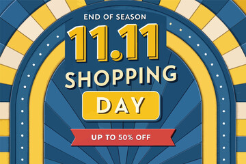 Exciting 11 11 shopping day end of season sale with up to 50 percent off discount