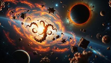 Galactic Vortex and Cosmic Asteroids
