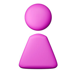 3D Female Icon Symbol Gender Sign Isolated PNG