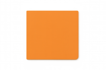 Vibrant orange square placed on a transparent background, creating a striking visual contrast, perfect for design projects