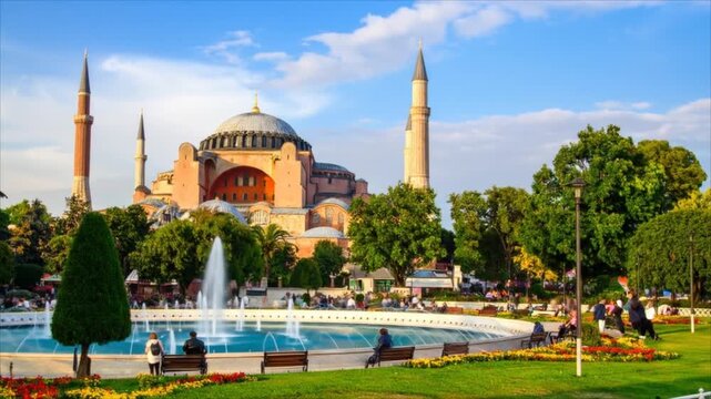 Hagia sophia complex daytime view