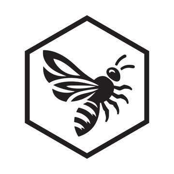 recommend clip art: Bee vector silhouette outline logo design concept illustration