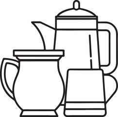 Fototapeta premium tea pot and teapot