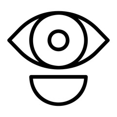 contact lens line icon