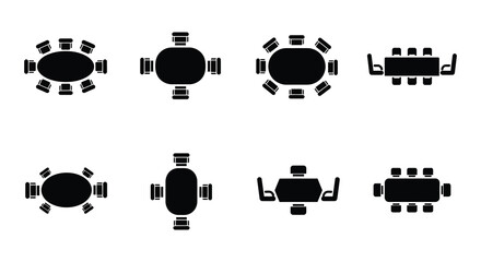 various table shapes and seating arrangements for dining