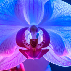 Vibrant Orchid Closeup Macro Photo
