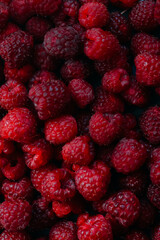 fresh raspberries background