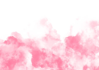 Pink Watercolor Cloud PNG – Soft Pastel Smoke Effect on Transparent Background: Cloud-like watercolor texture in soft pastel pink tones