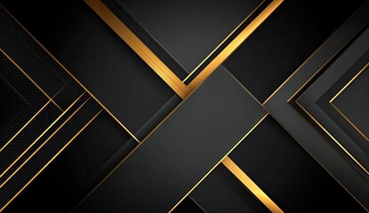 Abstract geometric design with dark gray and gold accents.  Intersecting shapes create a layered, modern aesthetic