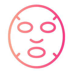 face mask gradient icon