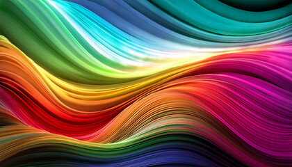 Obraz premium Vibrant Flowing Gradient Bands Abstract