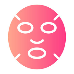 face mask gradient icon