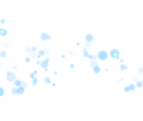 Scattered Blue Bokeh Circles Transparent PNG Light Effect