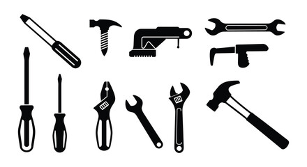 a collection of various tools arranged neatly together