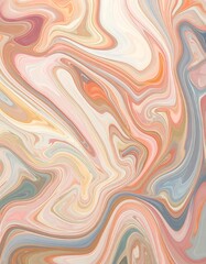Obraz premium Abstract marbled design in muted pastel colors