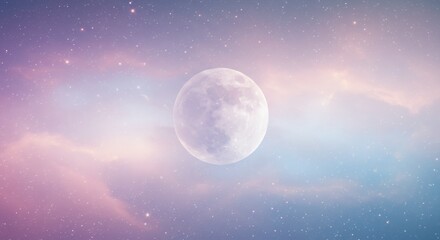 Pastel moonlit sky