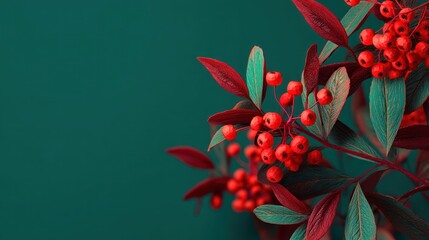 A realistic high-quality stock photo representing 'sustainability green', styled with vibrant reds tones, evoking a sense of peaceful, designed to appeal to content creators. 