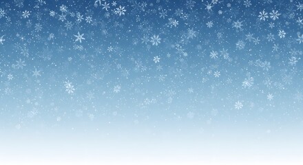Winter snowflakes falling background