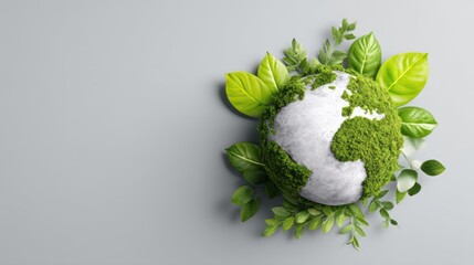 A realistic high-quality stock photo representing 'green sustainability', styled with gray tones, evoking a sense of cheerful, designed to appeal to educators and institutions. 