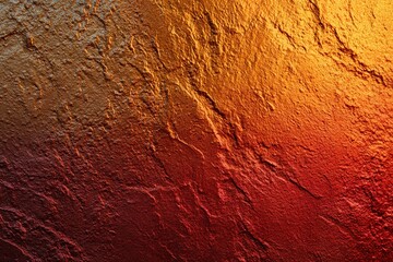 Textured surface showcasing vibrant gradients of orange and gold tones during sunset lighting