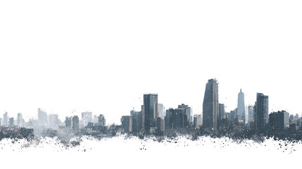 Obraz premium Horizontal urban intro transition graphic effect isolated on transparent background 