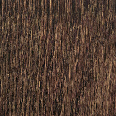 Oak grain veneer texture background, dark brown natural scratched textured smoked vertical pattern, large rugged wood macro closeup, old coarse rough cracked grunge wooden board, rustic vintage