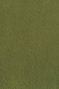 Natural Olive Green 100% Polyester Fiberpile Extended Cold Weather Clothing System ECWCS Shirt Textured Macro Closeup, Large Detailed Vertical Polar Fleece Liner Pattern, US Army Light Suit Swatch